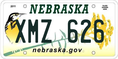 NE license plate XMZ626