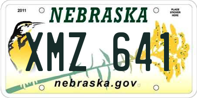 NE license plate XMZ641
