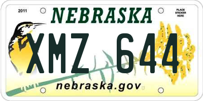 NE license plate XMZ644