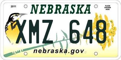 NE license plate XMZ648