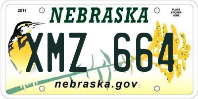 NE license plate XMZ664