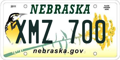 NE license plate XMZ700