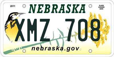 NE license plate XMZ708