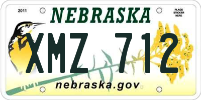 NE license plate XMZ712