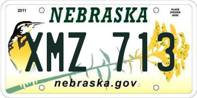 NE license plate XMZ713