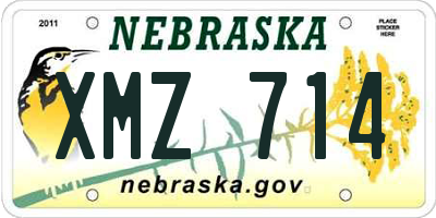 NE license plate XMZ714