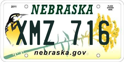 NE license plate XMZ716