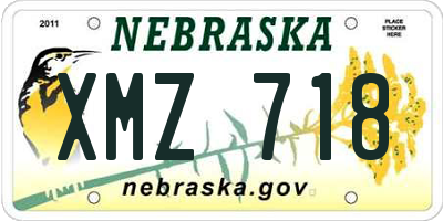 NE license plate XMZ718