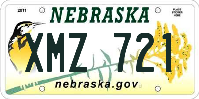 NE license plate XMZ721