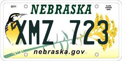 NE license plate XMZ723