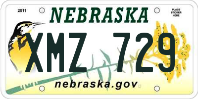 NE license plate XMZ729