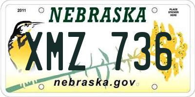 NE license plate XMZ736