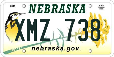 NE license plate XMZ738