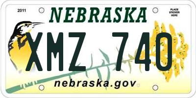 NE license plate XMZ740
