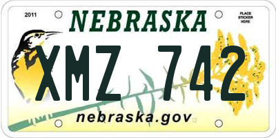 NE license plate XMZ742