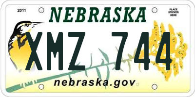 NE license plate XMZ744