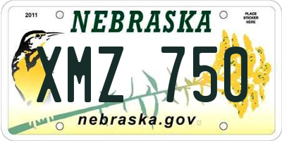 NE license plate XMZ750