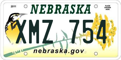 NE license plate XMZ754