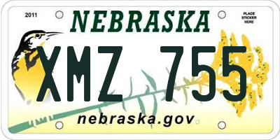 NE license plate XMZ755