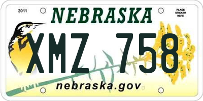 NE license plate XMZ758
