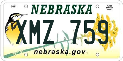 NE license plate XMZ759