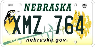 NE license plate XMZ764