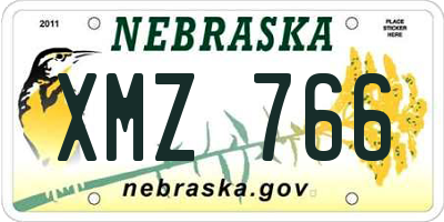 NE license plate XMZ766