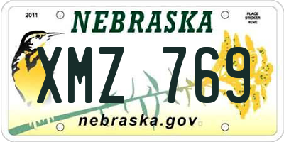NE license plate XMZ769
