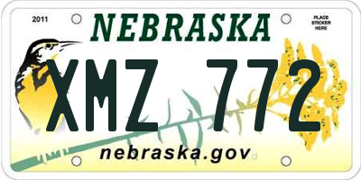 NE license plate XMZ772