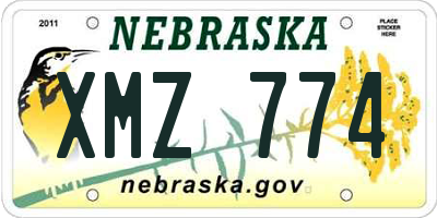 NE license plate XMZ774