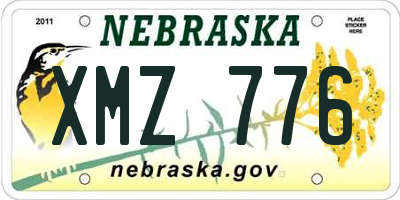 NE license plate XMZ776