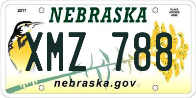 NE license plate XMZ788