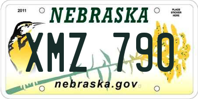 NE license plate XMZ790