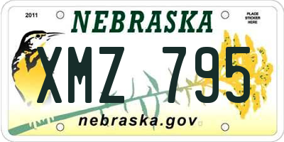 NE license plate XMZ795