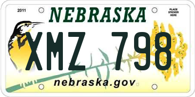 NE license plate XMZ798