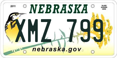 NE license plate XMZ799