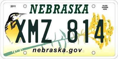 NE license plate XMZ814
