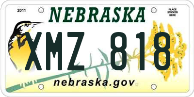NE license plate XMZ818