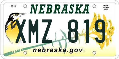 NE license plate XMZ819