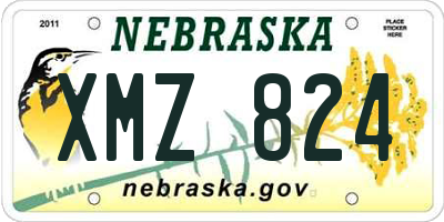 NE license plate XMZ824