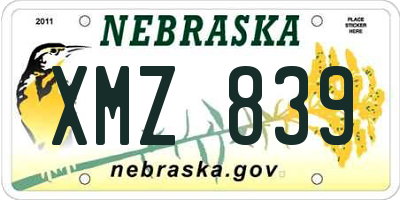 NE license plate XMZ839