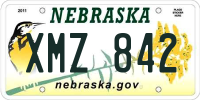 NE license plate XMZ842