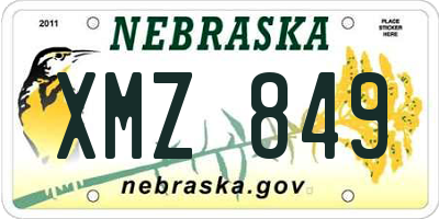 NE license plate XMZ849