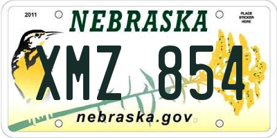 NE license plate XMZ854
