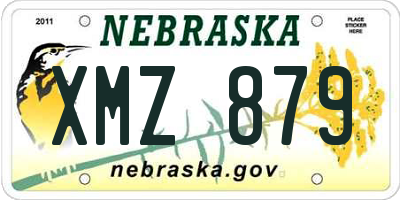 NE license plate XMZ879