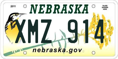 NE license plate XMZ914