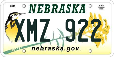 NE license plate XMZ922