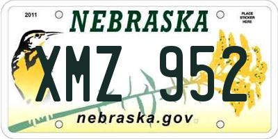 NE license plate XMZ952