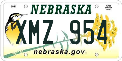 NE license plate XMZ954
