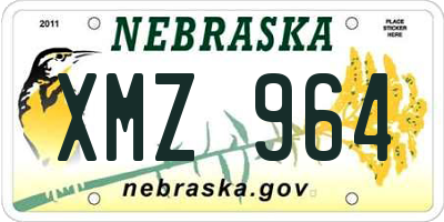NE license plate XMZ964